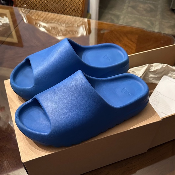 Azure Yeezy Slides